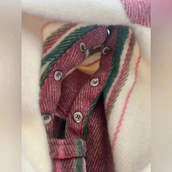 Lillunn Design Of Norway Berger Plaid Pure Wool Convertible Coat Sz L - Picture 14 of 16